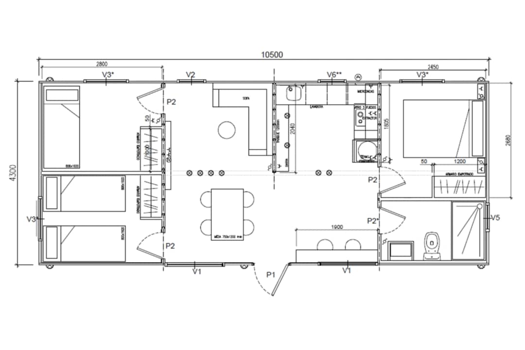 MONTBLANC MOBILE HOME ️️ 3 Bbedrooms,  1 joint bathroom