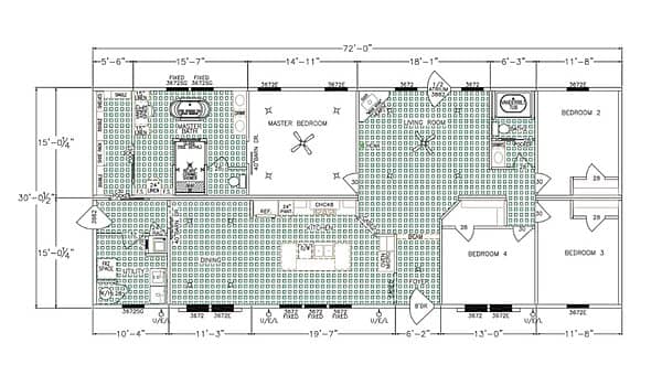 LINDA MODULAR HOME ,4 Bedrooms, 2 Bathrooms Square feet 2160