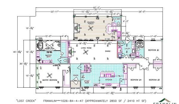 DAVILLA MODUALR HOMES, 4 Bedrooms, 2 Bathrooms 2850 sqft
