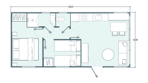 PANAMA MOBIULE HOME 2 roomes ,& bathroom