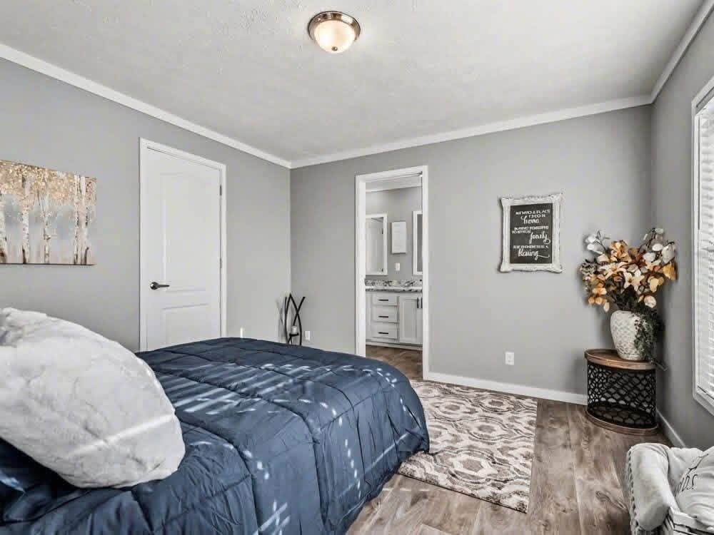 THE SKY MOBILE HOME;  2 bedrooms  2 baths  16′ x 66′  990 sqft